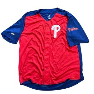 MLB Philadelphia Phillies Button Up Jersey